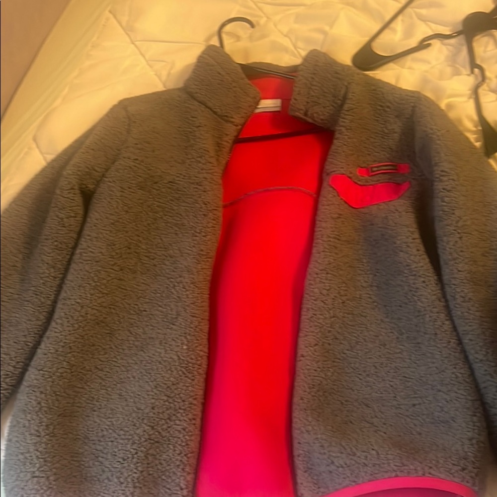 Kids Grey and Pink Fleece Jacket
